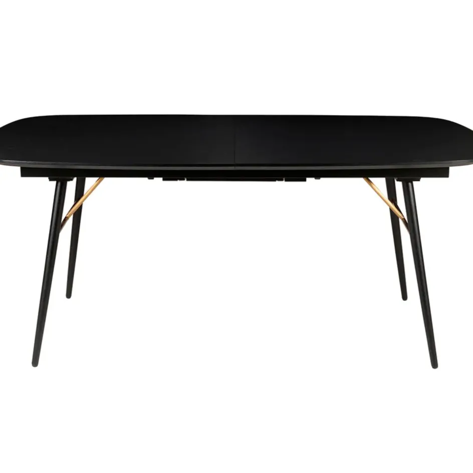 Fabrique de Styles Table De Salle À Manger*Table à manger avec allonge en placage chêne noir 180x105cm - Verona