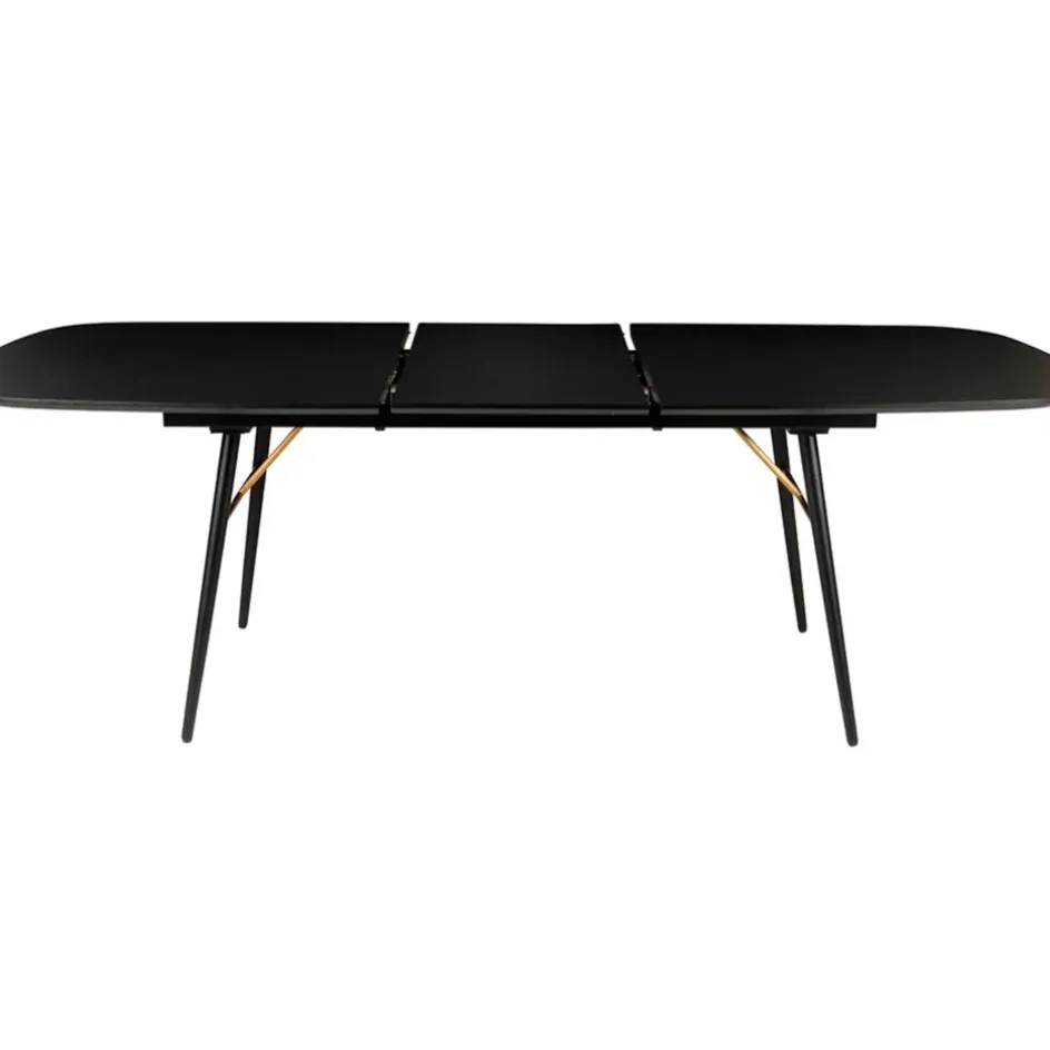 Fabrique de Styles Table De Salle À Manger*Table à manger avec allonge en placage chêne noir 180x105cm - Verona