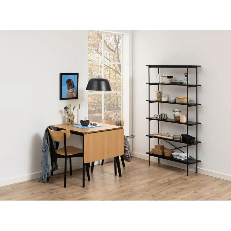 Fabrique de Styles Table De Salle À Manger*Table à manger avec rallonge en plaqué chêne 120x80cm - Roxy