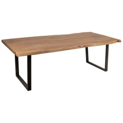 Fabrique de Styles Table De Salle À Manger*Table à manger en acacia massif et pieds en fer noir 240x110cm - Factory