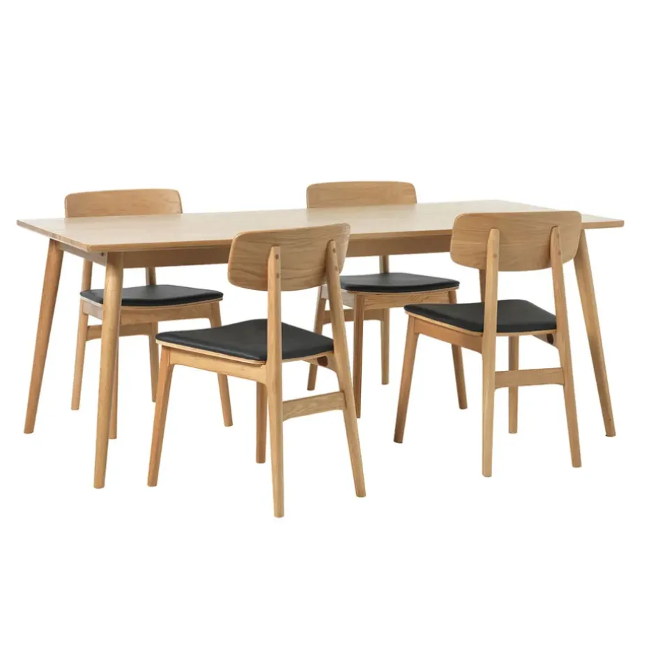 Fabrique de Styles Table De Salle À Manger*Table à manger en placage chêne 190x90cm - barrali