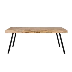 Fabrique de Styles Table De Salle À Manger*Table à manger en teck massif et pieds métal 200x90cm - Suri