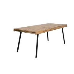 Fabrique de Styles Table De Salle À Manger*Table à manger en teck massif et pieds métal 200x90cm - Suri