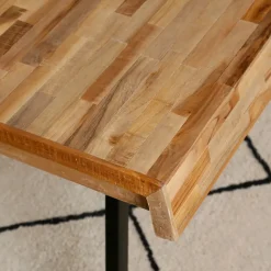 Fabrique de Styles Table De Salle À Manger*Table à manger en teck massif et pieds métal 200x90cm - Suri