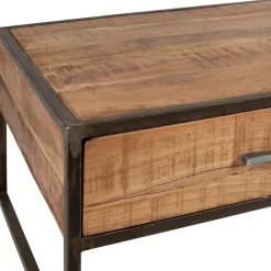 Fabrique de Styles Table Basses*Table basse en acacia et fer noir 120x60cm - Factory