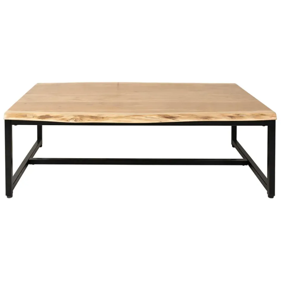 Fabrique de Styles Table Basses*Table basse en acacia et pieds en fer noir - Brooklyn