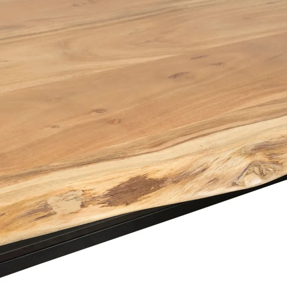 Fabrique de Styles Table Basses*Table basse en acacia et pieds en fer noir - Brooklyn