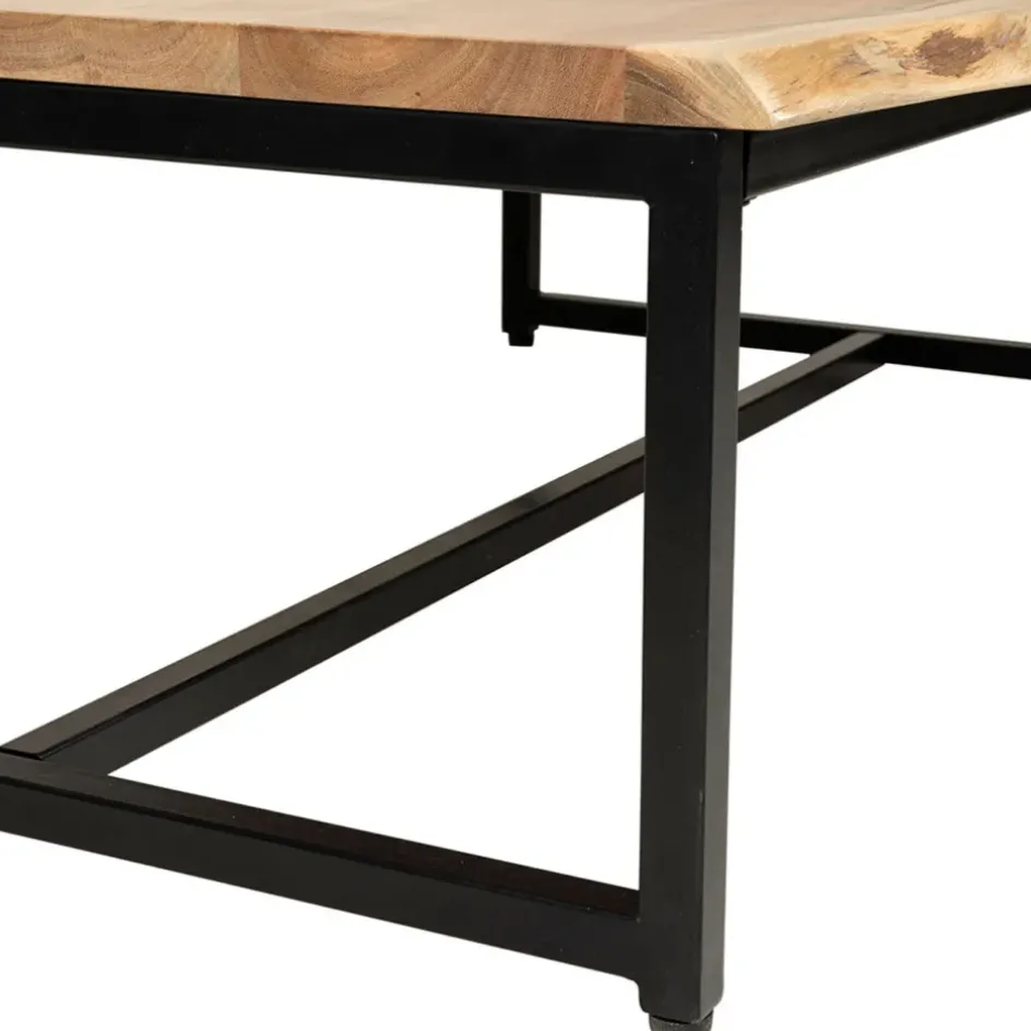 Fabrique de Styles Table Basses*Table basse en acacia et pieds en fer noir - Brooklyn