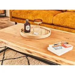 Fabrique de Styles Table Basses*Table basse en acacia et pieds en fer noir - Brooklyn