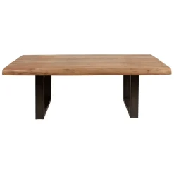 Fabrique de Styles Table Basses*Table basse en acacia massif et pieds en fer noir 130x70cm - Factory