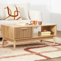 Fabrique de Styles Table Basses*Table basse en bois naturel 100x50 cm - kara