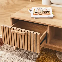 Fabrique de Styles Table Basses*Table basse en bois naturel 100x50 cm - kara