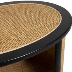 Fabrique de Styles Table Basses*Table basse en rotin et sapin naturel et noir - Balamea