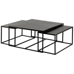 Fabrique de Styles Table Basses*Table basse gigogne carrée (lot de 3) en fer - Felia