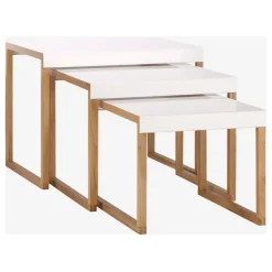 Fabrique de Styles Table Basses*Table basse gigogne (lot de 3) en acier laqué - Kilo