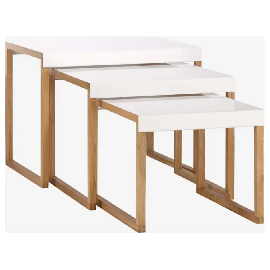 Fabrique de Styles Table Basses*Table basse gigogne (lot de 3) en acier laqué - Kilo