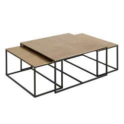 Fabrique de Styles Table Basses*Table basse gigogne (lot de 3) en fer - Félia