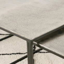 Fabrique de Styles Table Basses*Table basse gigogne (lot de 3) en fer - Félia