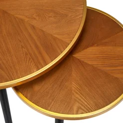 Fabrique de Styles Table Basses*Table basse gigogne ronde (lot de 2) en pin - Faya