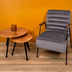 Fabrique de Styles Table Basses*Table basse gigogne ronde (lot de 2) en pin - Faya