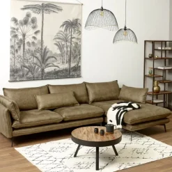 Fabrique de Styles Table Basses*Table basse ronde en teck recyclé et métal d76cm - Wally