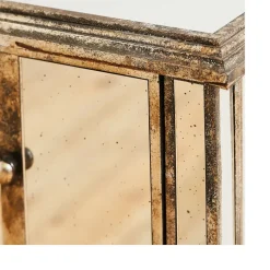 Fabrique de Styles Tables De Chevet*Table de chevet baroque en bois et miroir 2 tiroirs - Bois miroir