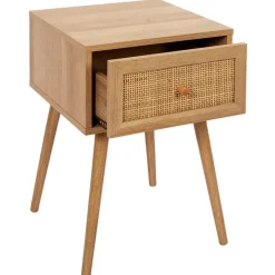 Fabrique de Styles Tables De Chevet*Table de chevet en bois et cannage 1 tiroir - Baia