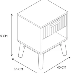 Fabrique de Styles Tables De Chevet*Table de chevet en pin naturel 1 tiroir - Kara