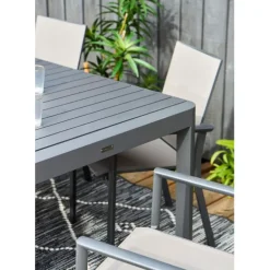 Enfant Fabrique de Styles Tables De Jardin|Jardin*Table de jardin avec allonge en aluminium 180(+60)x100cm - Kiplin