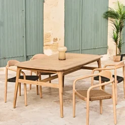 Enfant Fabrique de Styles Tables De Jardin|Jardin*Table de jardin avec rallonge en acacia naturel 180-200x100cm - Cirina