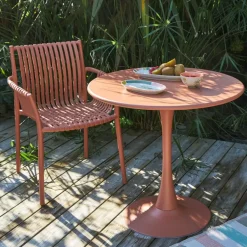 Enfant Fabrique de Styles Tables De Jardin|Jardin*Table de jardin rond en fer d80cm - Lumi