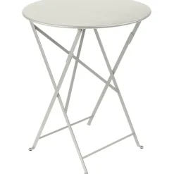 Enfant Fabrique de Styles Tables De Jardin|Jardin*Table de jardin ronde pliante en acier gris - Bistro