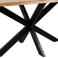 Fabrique de Styles Table De Salle À Manger*Table de repas en acacia et pieds en fer noir 180x90cm - Brooklyn