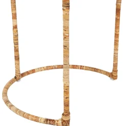 Fabrique de Styles Bouts De Canapé Et Tables D'appoint*Table gigogne rond par 2 en fer et rotin 50x50cm - Pasil