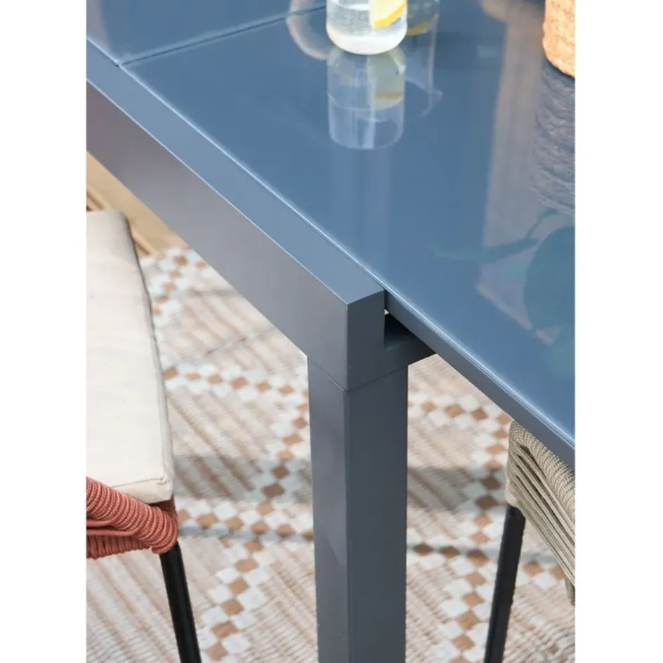 Enfant Fabrique de Styles Tables De Jardin|Jardin*Table jardin extensible en métal 80-160x80cm - Haria