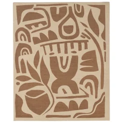 Fabrique de Styles Tableaux Et Toiles*Tableau en lin naturel et brun 40x50cm - Organic