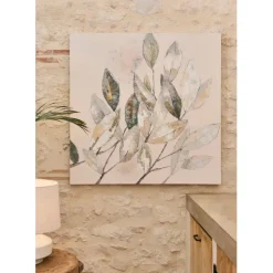 Fabrique de Styles Tableaux Et Toiles*Tableau Neflier en toile gris et 100x100cm