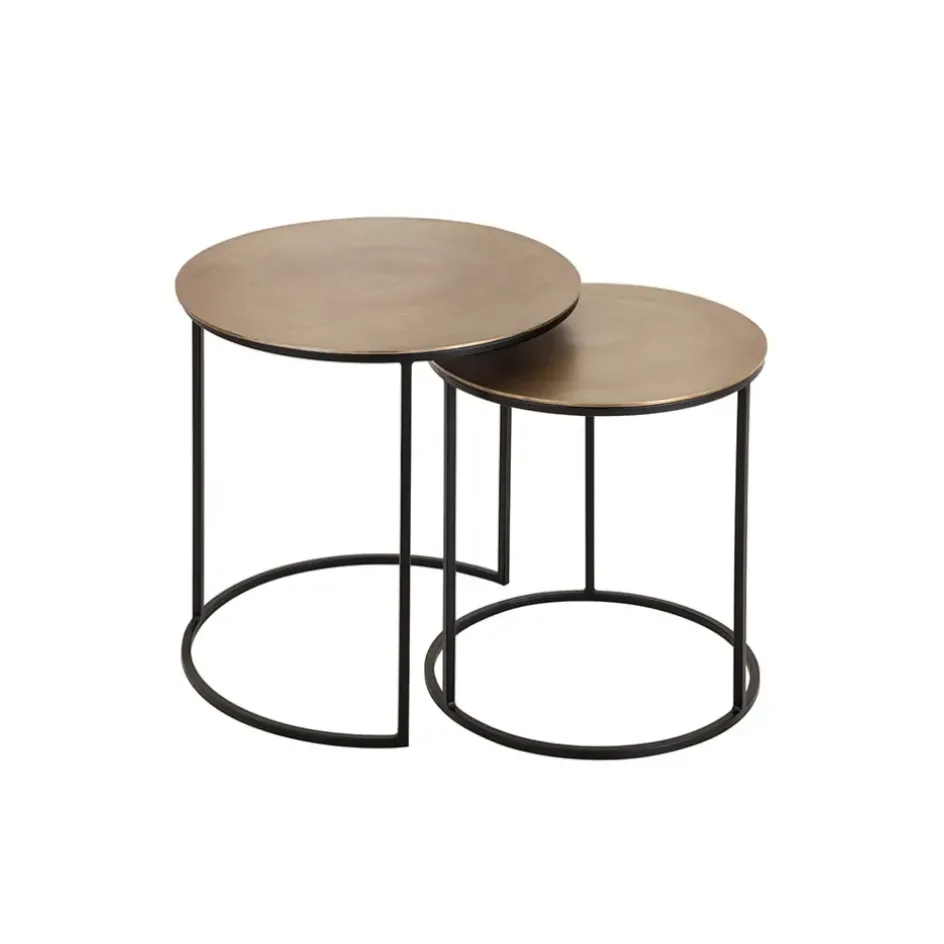 Fabrique de Styles Bouts De Canapé Et Tables D'appoint*Tables d'appoint gigogne (x2) en fer - Felia