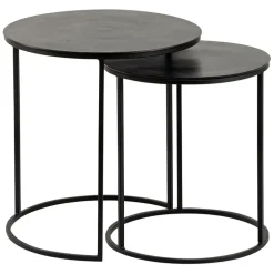 Fabrique de Styles Bouts De Canapé Et Tables D'appoint*Tables d'appoint gigogne (x2) en fer - Felia