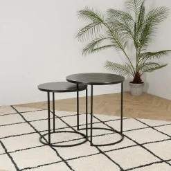 Fabrique de Styles Bouts De Canapé Et Tables D'appoint*Tables d'appoint gigogne (x2) en fer - Felia