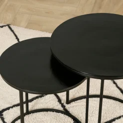 Fabrique de Styles Bouts De Canapé Et Tables D'appoint*Tables d'appoint gigogne (x2) en fer - Felia