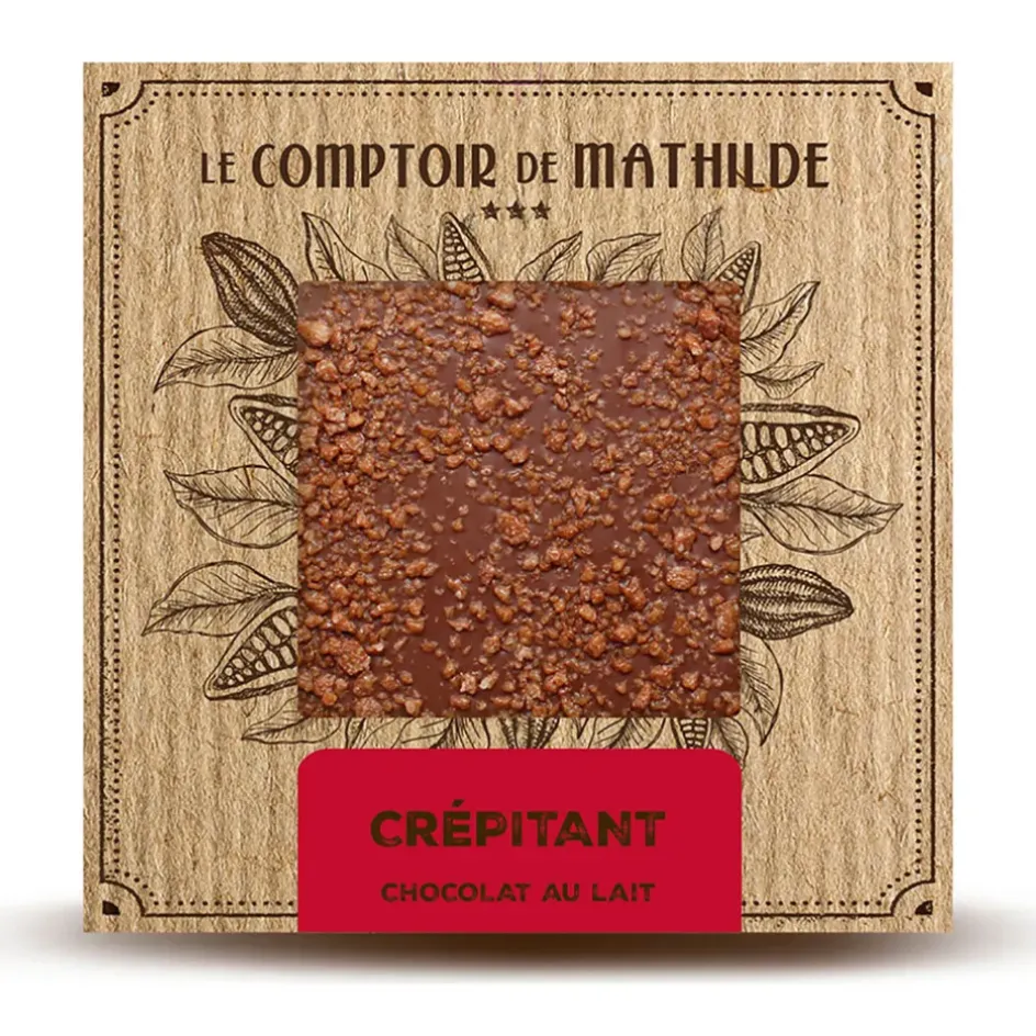 Fabrique de Styles Chocolats Et Confiseries*Tablette chocolat au lait petillant 80g