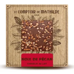 Fabrique de Styles Chocolats Et Confiseries*Tablette chocolat au lait noix de pecan 80g