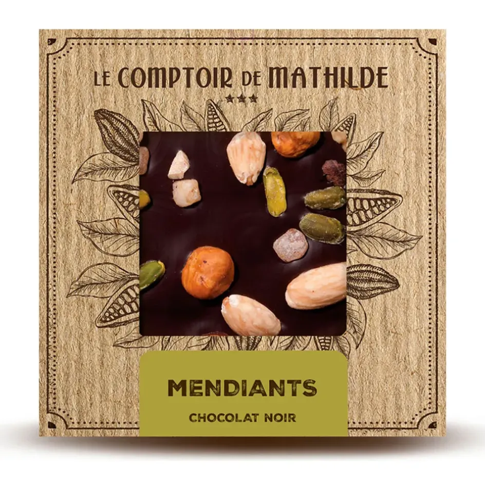 Fabrique de Styles Chocolats Et Confiseries*Tablette chocolat noir mendiants 80g