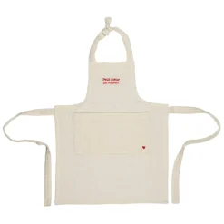 Fabrique de Styles Torchons, Tabliers Et Maniques*Tablier enfant en coton écru et rouge - Famille