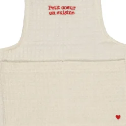 Fabrique de Styles Torchons, Tabliers Et Maniques*Tablier enfant en coton écru et rouge - Famille