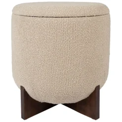 Fabrique de Styles Poufs Et Tabourets*Tabouret coffre en tissu et pin - Alpinia