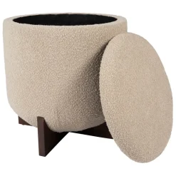 Fabrique de Styles Poufs Et Tabourets*Tabouret coffre en tissu et pin - Alpinia