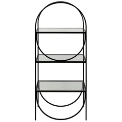Fabrique de Styles Bibliothèques Et Étagères*Étagère 3 niveaux en verre et fer h120cm - Lernet