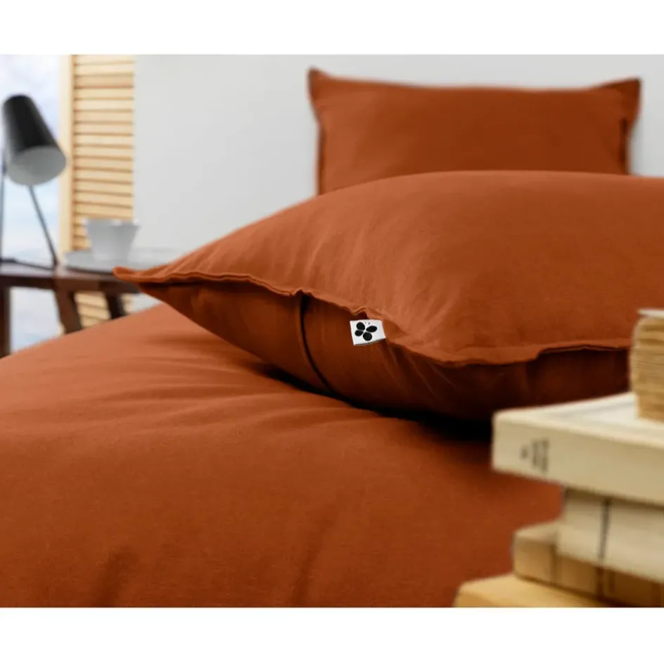 Fabrique de Styles Taies Et Traversins*Taie d'oreiller en flanelle tomette 50x70cm - Candice